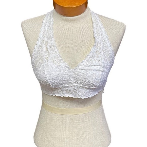 Aerie Woman’s White Lace Floral Chic Lightly Lined Bralette Size Small - Picture 1 of 6